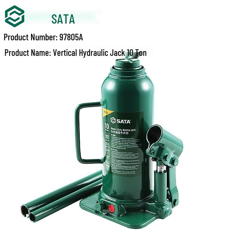 SATA Vertical Hydraulic Jack 10 Ton