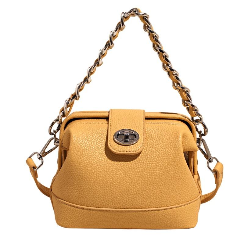 

Модная маленькая квадратная сумка для ручной носки, женская новая сумка через плечо, сумка-мессенджер жёлтый