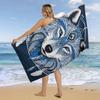 Beach Towel for Men Women Absorbent Quick Dry Bath Towels Compatible with Totem Native American Wolf Dream Catcher, Sand Free