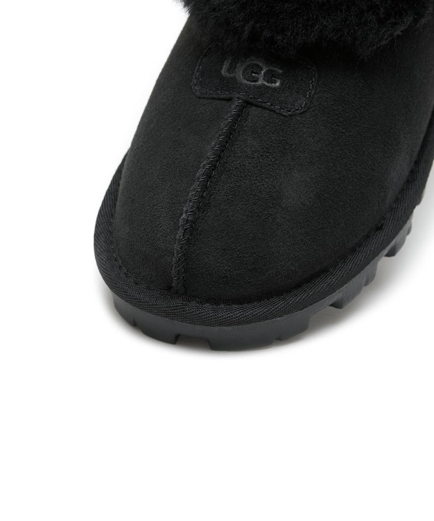 Ugg [Women] Fur Collar Suede Slippers (Coquette) - Black / 5125Blk