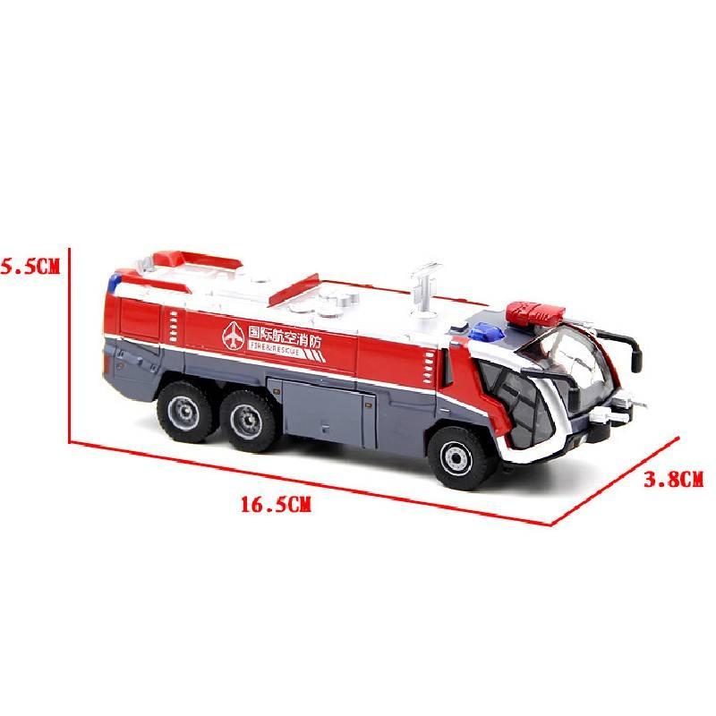 Airport Simulation Alloy Fire Truck Model Toy With Sound And Functions Light