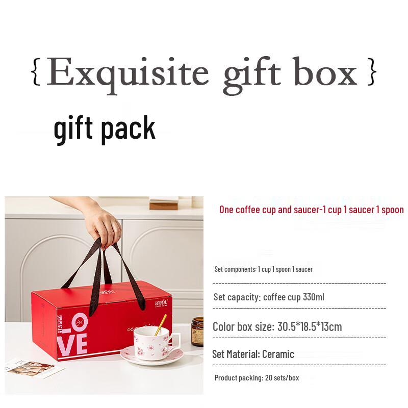 JIN MING LI Keramický hrnek na kávu a podšálek Dárková sada