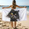 Whimsical Cat Art Towel Beach Towel Oversized Quick Dry Towel Absorbent Soft Swim BeachTowels for Men Women