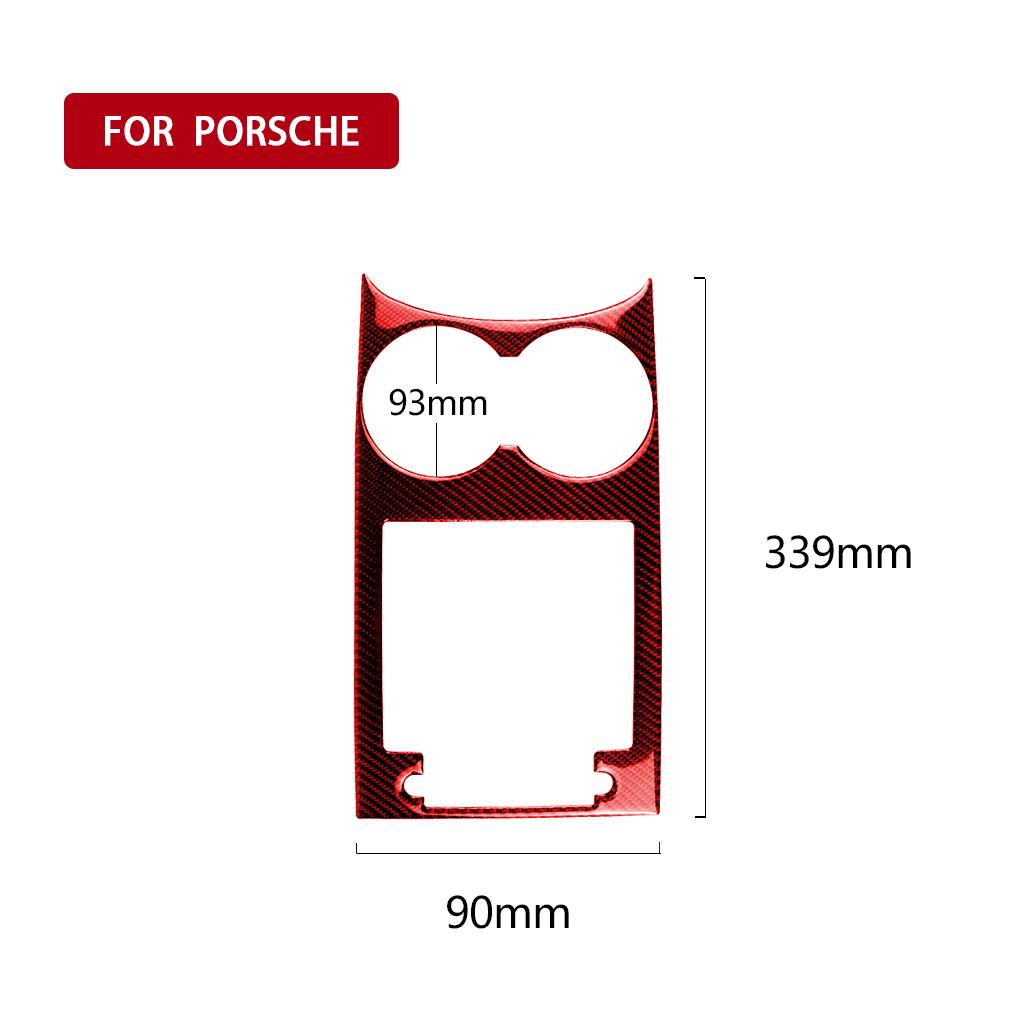For Porsche MACAN 2014 2015 2016- Water Cup Panel Decoration Sticker Decal Cover Trim Car Interior Accessories Carbon