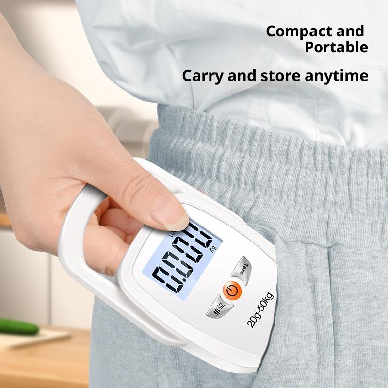 Wide Handle Portable Hanging Scale 11kg Digital Fishing Scale High Precision Multi-Function Weighing Scale for Home/Luggage
