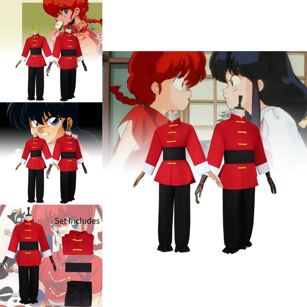 Soft And Durable Ranma Costume Featuring Streetwear Inspired Kung Fu Design For All Seasons