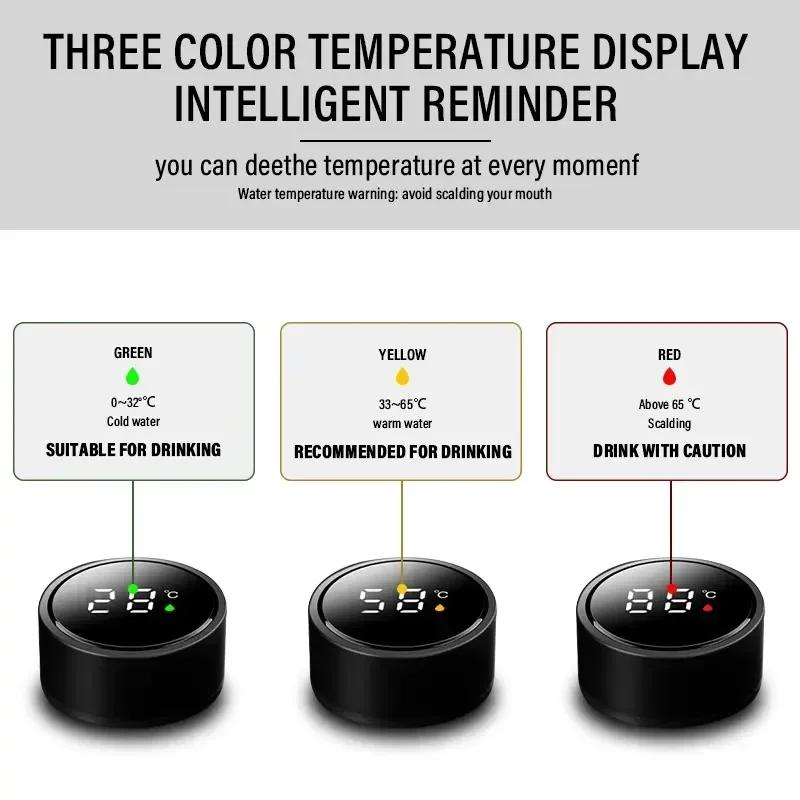 For Volkswagen VW 500ml Portable Car Smart Thermos Bottle Temperature Display Cup Coffee Cup For Volkswagen GOLF Polo Tiguan TOU