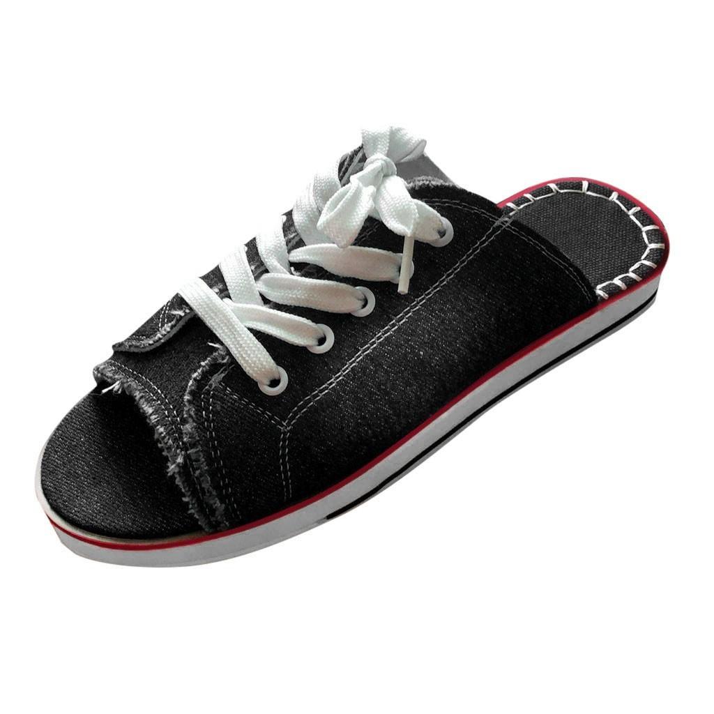 

Женская спортивная повседневная обувь на шнуровке, удобные классические парусиновые сандалии без шнуровки 40 чёрный