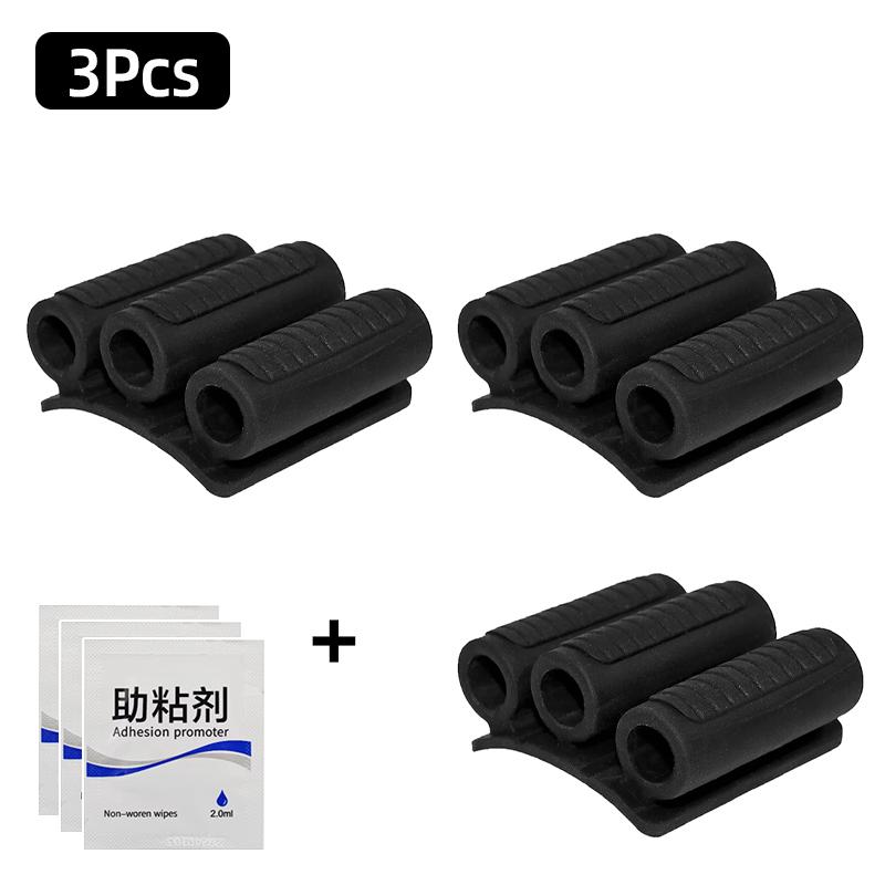 3 Holes Screwdriver Bit Holder 1/4 Hex Shank Drill Bit Storage Case with 3M 3Meters Double Sided Adhesive Tape Tool Accessories