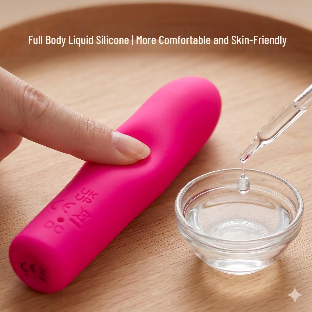 Rechargeable 10-Mode Mini Bullet Vibrator - Strong, Portable Silicone Massager for Women