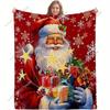 Santa Claus Blanket Custom Winter Christmas Holiday Blanket