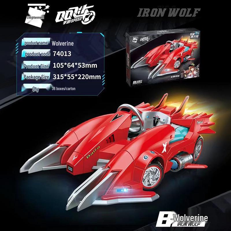 LeWan LW7013-14 Wasp Car Transformer Robot Model Assembly Building Blocks Toy