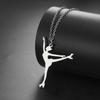Dreamtimes Ice Skater Necklace Skating Charm Sports Ice Skating Pendant Necklace Inspirational Jewelry for Women Skate Lover
