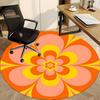 1pc Floral Mandala Office Round Area Rug, Indoor Mat Suitable For Office, Under Office Chairs Bedroom Living Room Home Decor, Room Deco