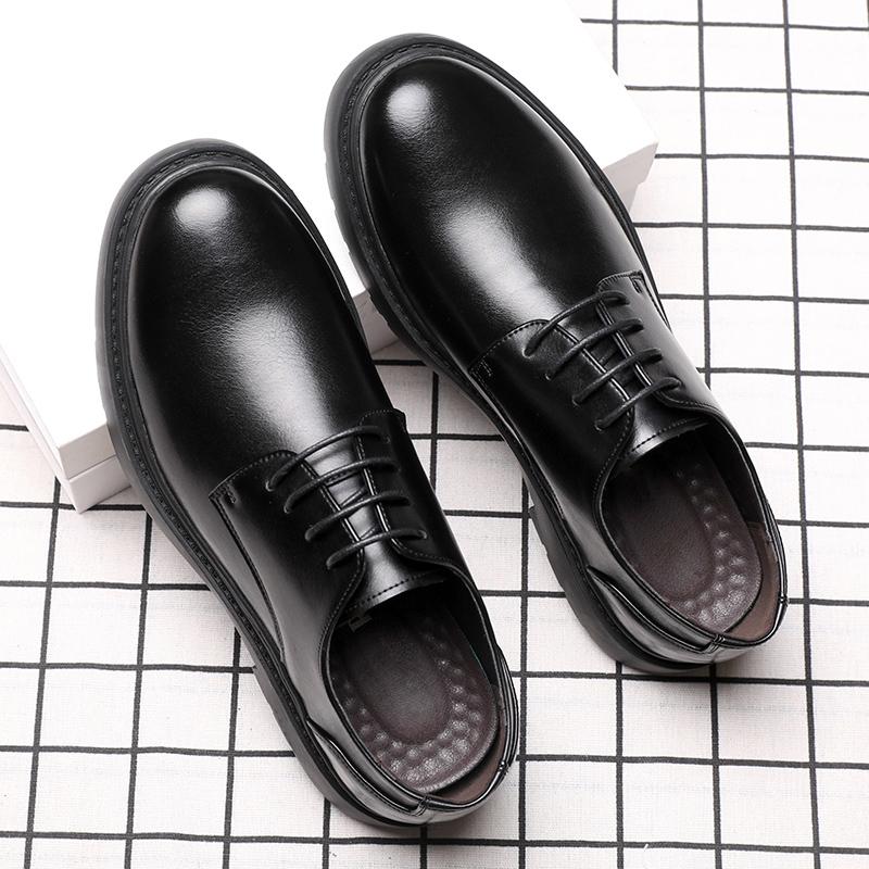 Men'S Black Leather Shoes Office/Casual Shoes JZ 6196-102