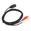 5 Pin DIN Female To 2 RCA Male Cable Strong Grip Sound Adapter Cable for CD Player VCR DVD 4.9ft