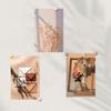 20PCS Beige Posters Sticker Collage Photography Collocation Room Background Decorative Background Wall Decoration Card