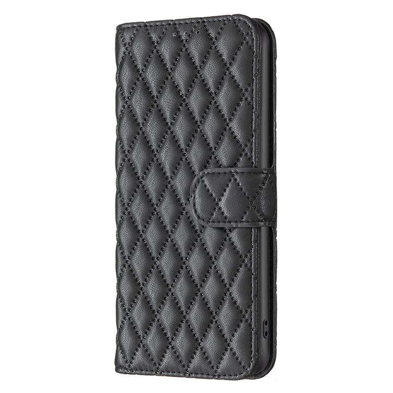 

For Samsung S22 Ultra Case Candy Color Lingge Leather Wallet Book Cover For Samsung Galaxy S22 S21 Ultra Plus S20 FE Phone Case S22 чёрный