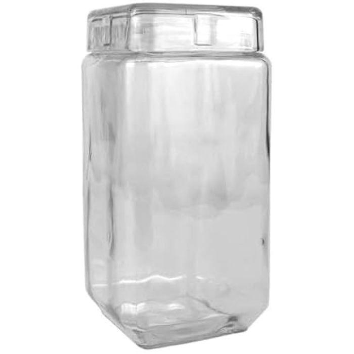 Bocal En Verre La Mediterránea 2,2 L - Carré - Multicolore - 11 X 11 X 22,5 Cm