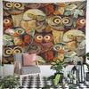 Colorful Owl Pattern Tapestry Design Pattern Wall Hanging Tapestry Decorative Tapestry Home Decor for Bedroom and Living Room