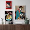 Japanese Dj Geisha Ramen Posters Abstract Beauty Canvas Painting Wall Art Pictures Food Restaurant Kitchen Home Decor Cuadros