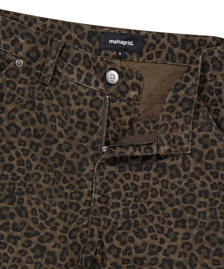 MAHAGRID Curved Leopard Pant Brown(Mg2Ffmpa10A)