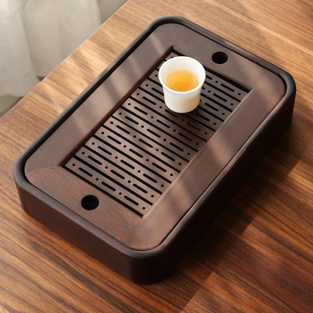 Wood Material Storage Tea Board Rectangular Shape Tea Accessory Tray Bamboo Tea Tray  Household Use