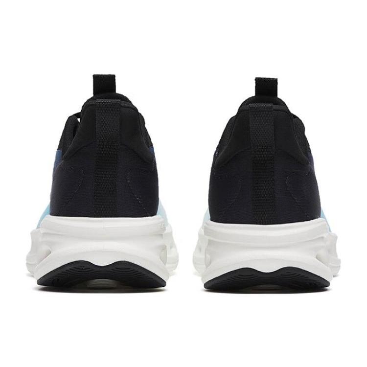 New Anta Cushioning Rebound Low Top Running Shoes Men's White Black Blue 112315575-4