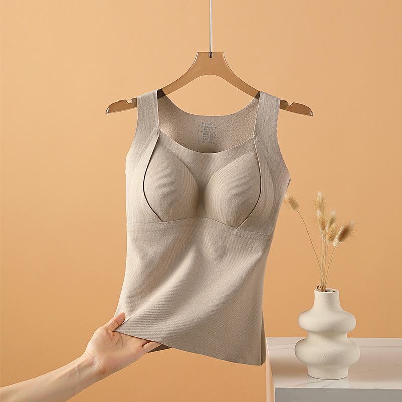 Dámské termální tílko s vlnou a hedvábím a všitými prsními vycpávkami