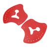 1 Pair Hand Paddles for Swim PP Silicone Adjustable Hand Fin Flipper Flat Paddle Swimming Training Aid for Men Women Children Red L