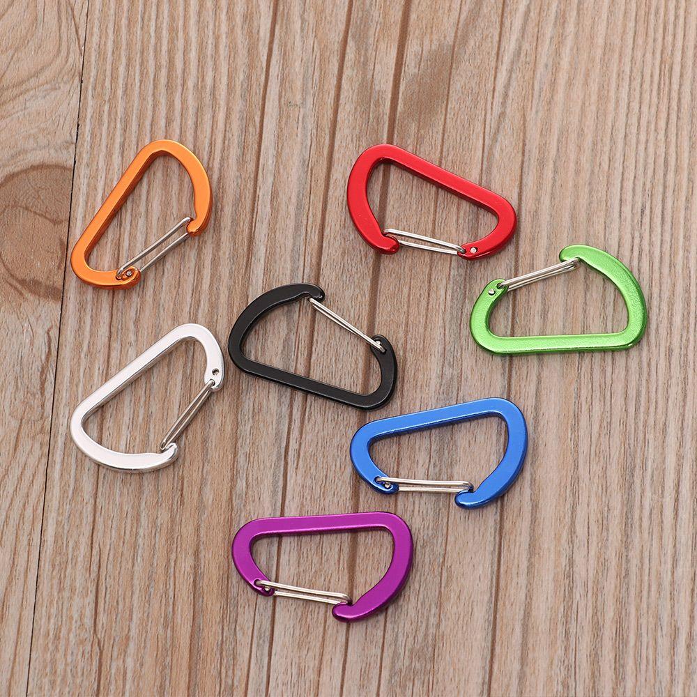 Fishing Tool Aluminum Alloy D-Ring Keychain Climbing Snap Clip Outdoor Camping Keyring Carabiner