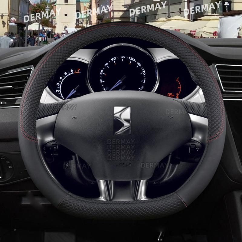 

for Citroen DS3 DS 3 Racing DERMAY Car Steering Wheel Cover 9 Colors PU Leather Non-slip Auto Accessories Fast