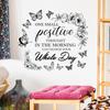 WZ9023 Englisch Slogan Schmetterling Kranz Schlafzimmer Wohnzimmer Studie Hause Verschönerung Dekoration Wand Aufkleber