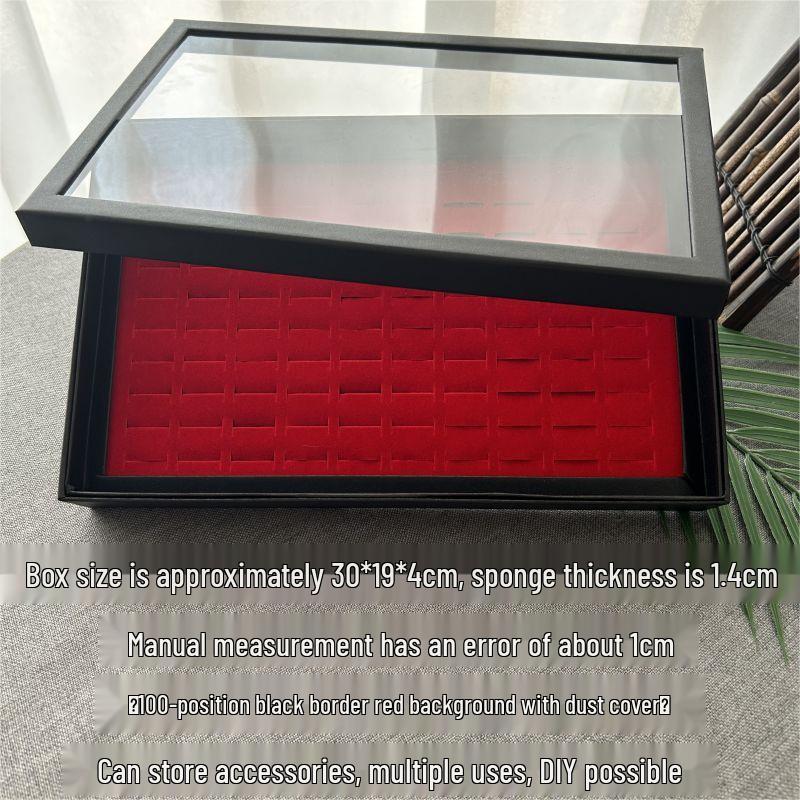 100-Position Large Capacity Clear Earring, Ring, Necklace, and Pendant Organizer Box