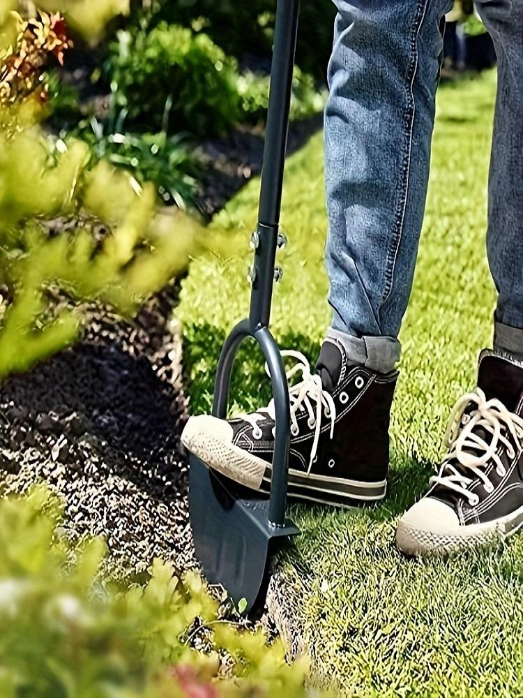 Manual Half-Moon Shaped Lawn Edger with Serrated Edge, Handheld Grass Trimmer, Garden Tool|Serrated Edge Tool, Lawn Edging Tool