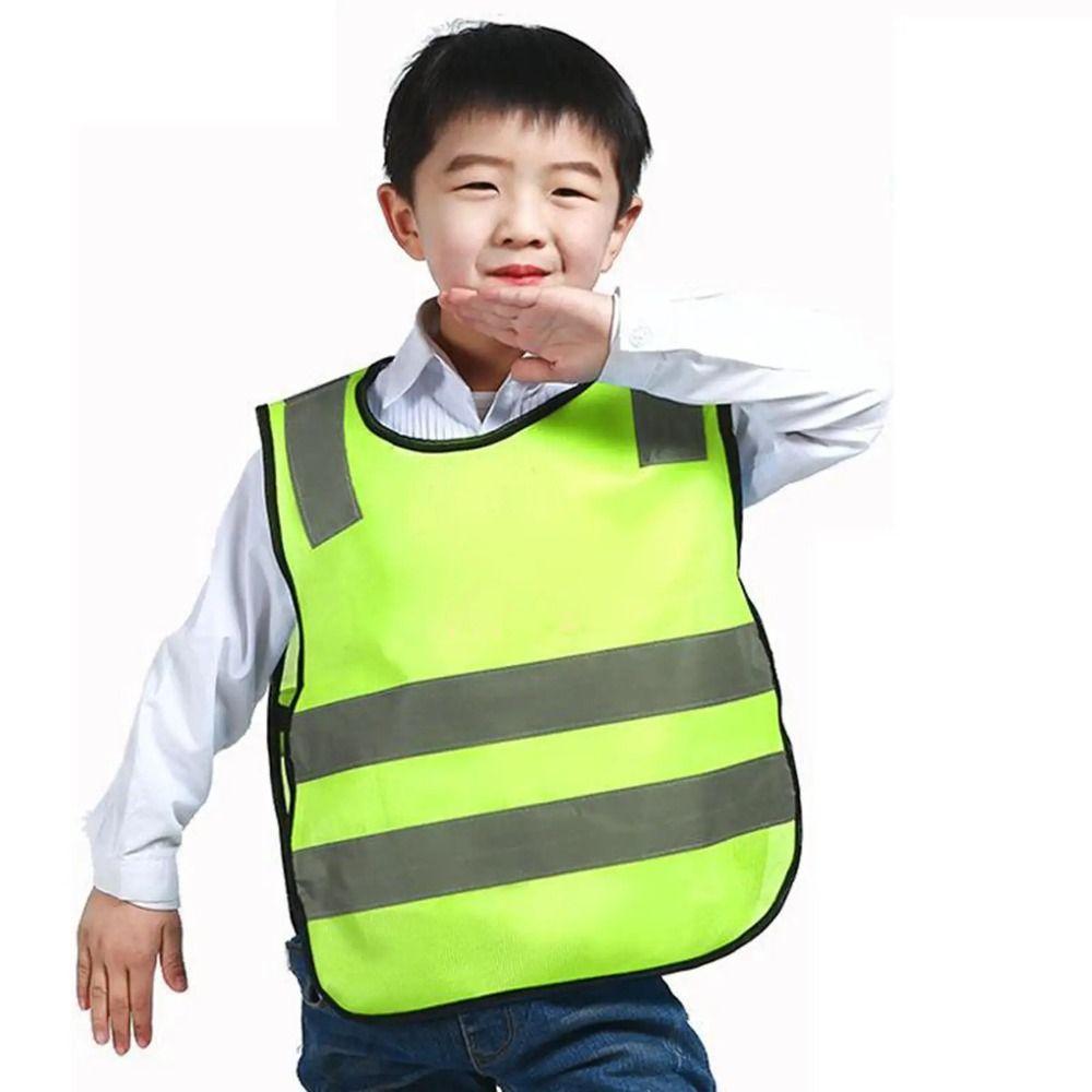 Comfortable Kids Safety Vest High Visibility Traffic Waistcoat Sleeveless Reflective Vest Outdoor