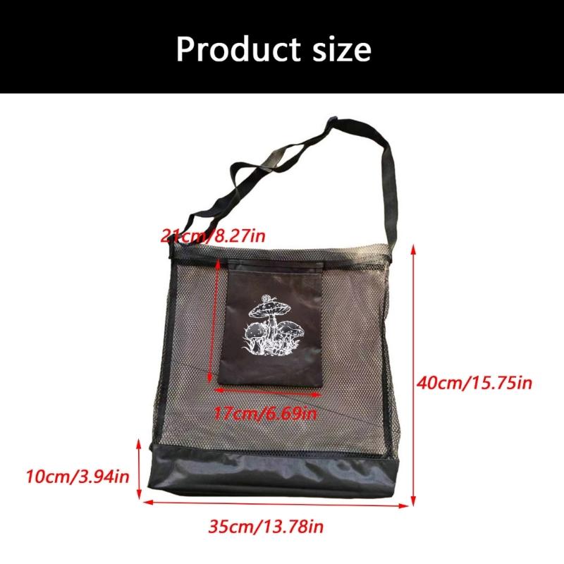 Ergonomic Shoulder Strap Fruit Picking Bag Container Pouch With Reinforced Mesh Breathable For Gardening And Forest Use