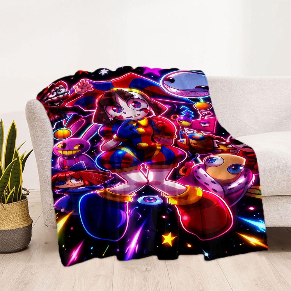 Digital Circus Blanket Soft Warm Cozy Perfect for Livingroom Couch Sofa Four Seasons Multipurpose Stylish Decor Ideal Gift For Birthday Valentine'S Da