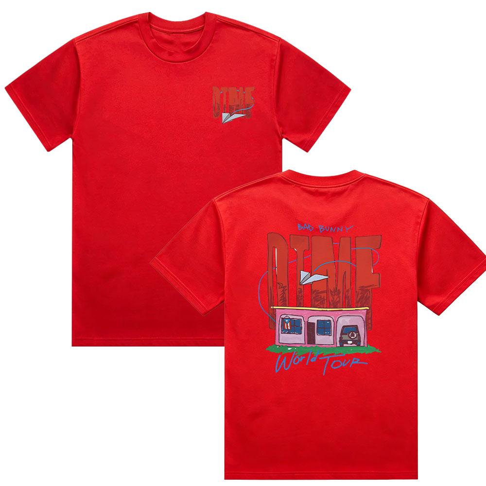 Dtmf Tour Merch Grafické tričko z světového turné Bad Bunny Móda Letní s kulatým výstřihem Bavlna Krátký rukáv Unisex Ležérní Vysoce kvalitní trička