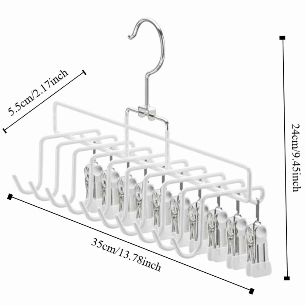 Hanging Baseball Hat Organizer Rack 10 Clips Towel Hanger Clip Peaked Cap Storage Holder  Sock