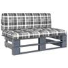 VidaXL Central Garden Pallet Sofa Patio Furniture Central Patio Sofa Outdoor Sofa Living Room Pine Wood 3066494