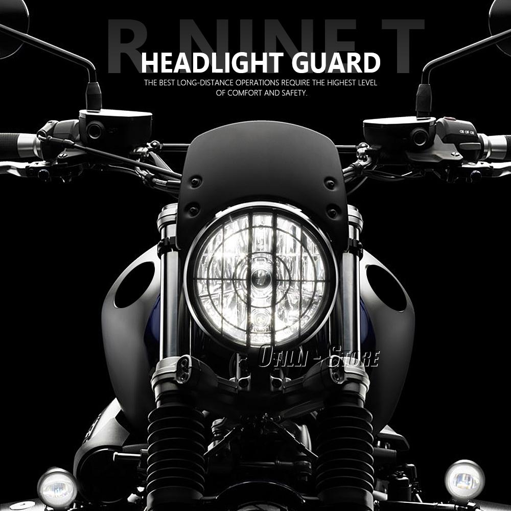 Motorcycle FOR BMW R NineT Pure RNINET Scrambler R NINE T Racer R9T R9t RnineT Headlight Grill Cover HeadLamp Guard Black