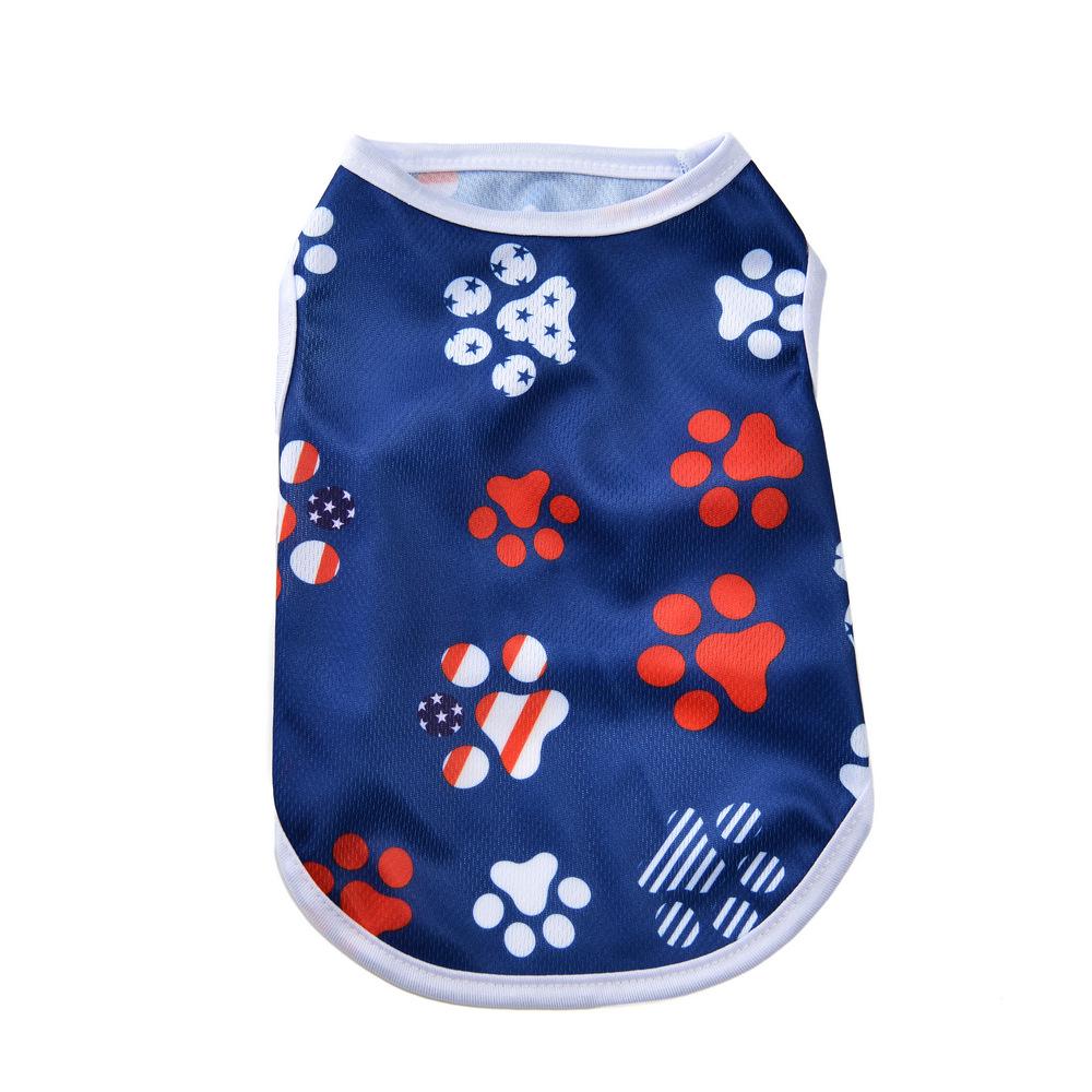 Summer National Flag Dog Vest - Thin & Breathable, Perfect for Independence Day Celebrations