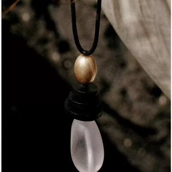 

Irregular Geometric Pendant Necklace with Long Leather Cord - Women s Summer High-End Accessory Handmade мідний