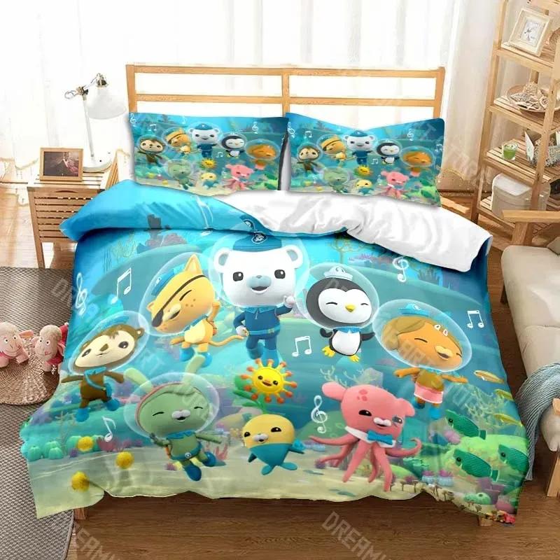 3D Print Anime Octonauts Bedding Set Twin Queen King Full Size Single Double Duvet Cover Pillowcase Bed Boys Girls Adults