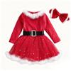 EMGTTXDY Santa Christmas Cosplay for Santa Claus Santa Claus Dress Kids' Dress, Girls, Costume, Kids' (140cm)