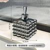 Creative Ball Ceramic Shampoo Potion Bottle Luxury Plating Silver Press Lotion Bottle Toilet Soap Dispenser Bathroom Accessories