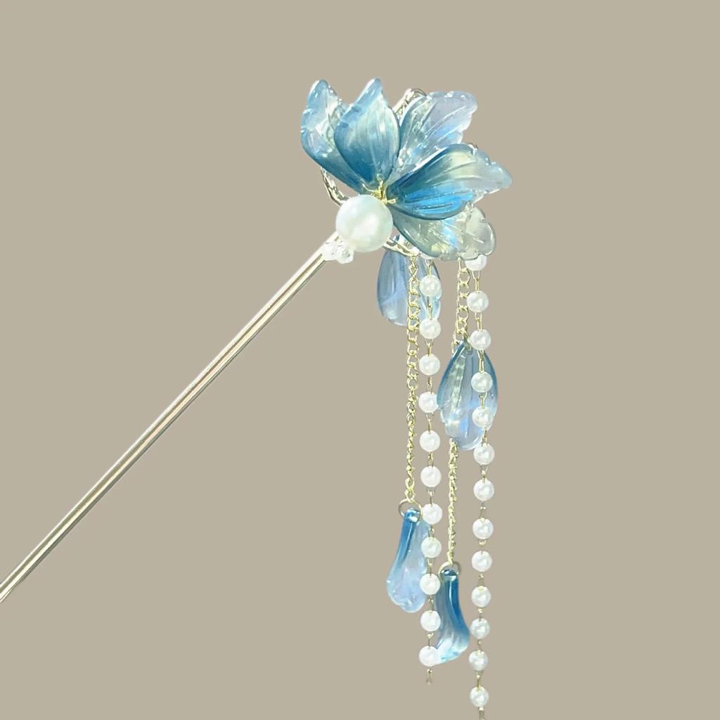 Klassischer Haarstab Pfirsichblütenhaar Essstäbchen Vergoldet Zinken Hochsteckfrisur Chignon Haarnadel Für Frauen Chinesische Hanfu Haarschmuck