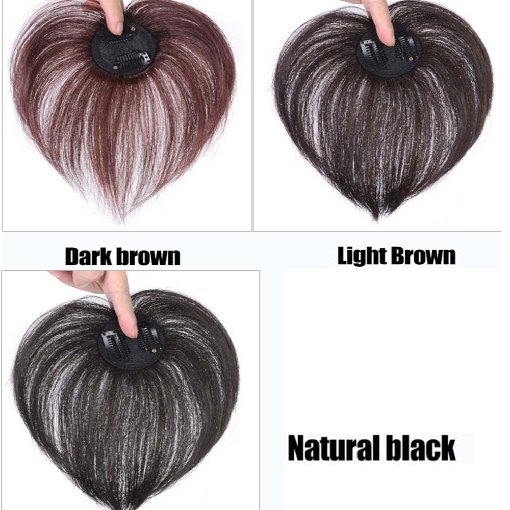 White Hair Top Side Women Wig Hair Pad Clip Synthetic Wig Pads Hair Pieces Seamless Hair Pads