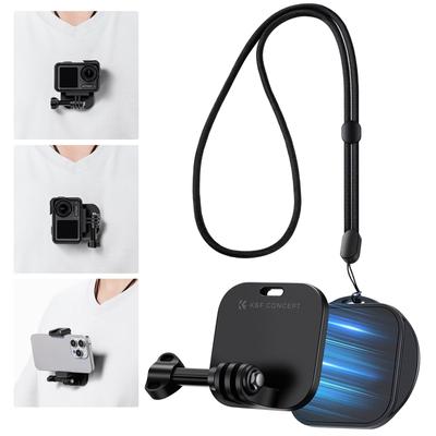 Support magnétique pour collier GoPro Concept pour un cou réglable magnétique super puissant et compatible avec la prise de vue, parfait pour la vidéo et la photo